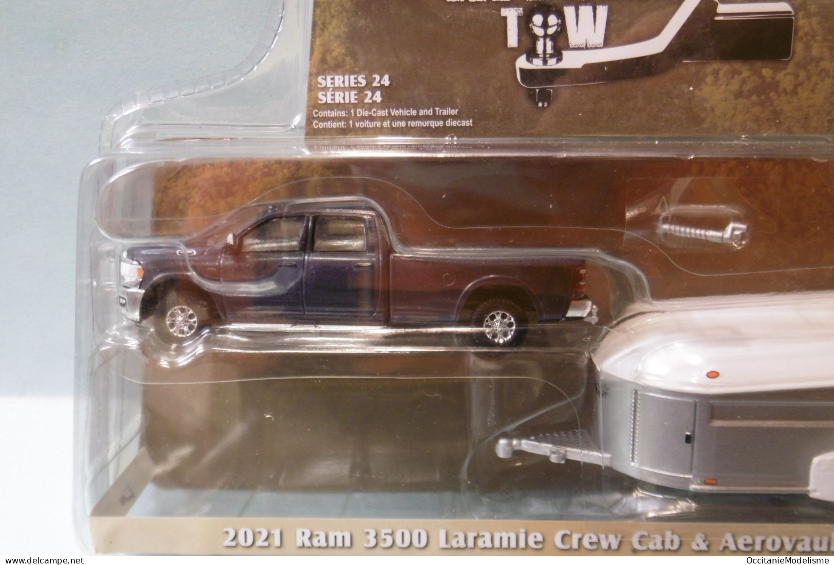 Greenlight - RAM 3500 Laramie 2021 + Remorque Aerovault MKII Réf. 32240-D Neuf 1/64 - Autres & Non Classés