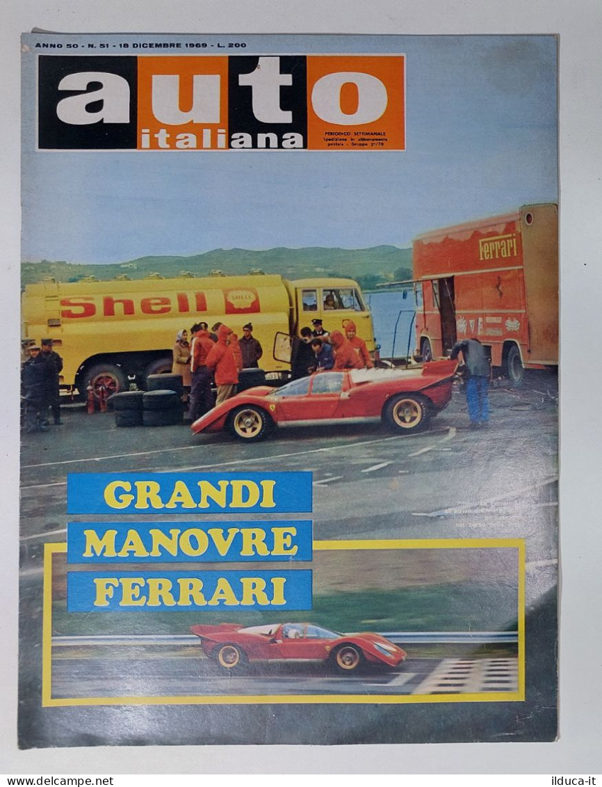 50419 Auto Italiana A. 50 Nr 51 1969 - Manovre Ferrari - Ferrari 512 - Engines