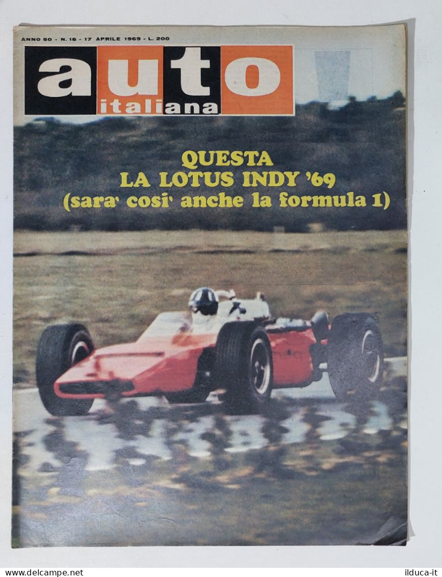 50437 Auto Italiana A. 50 Nr 16 1969 - Lotus Indy '69 - Formula 5000 - Motores