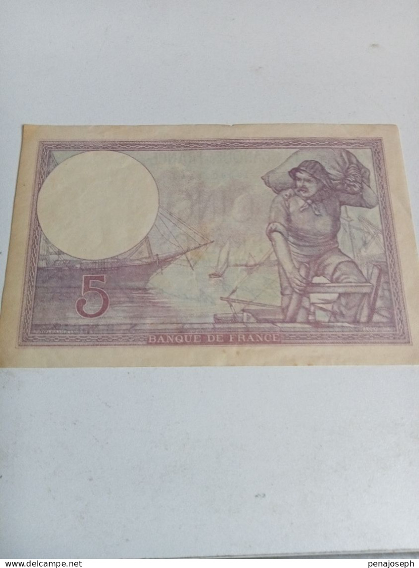 Billet De 5 Francs 1933 Femme Casquée En SUP - 5 F 1917-1940 ''Violet''