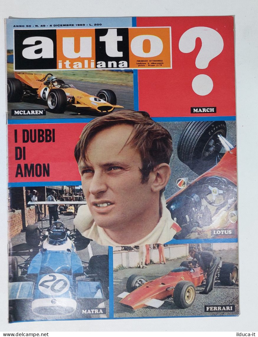 50469 Auto Italiana A. 50 Nr 49 1969 - Matra - Ferrari - Lotus - McLaren - Moteurs