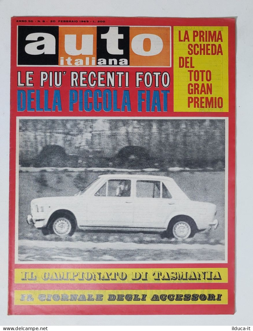 50476 Auto Italiana A. 50 Nr 8 1969 - Campionato Tasmania - FIAT 1000 - Moteurs