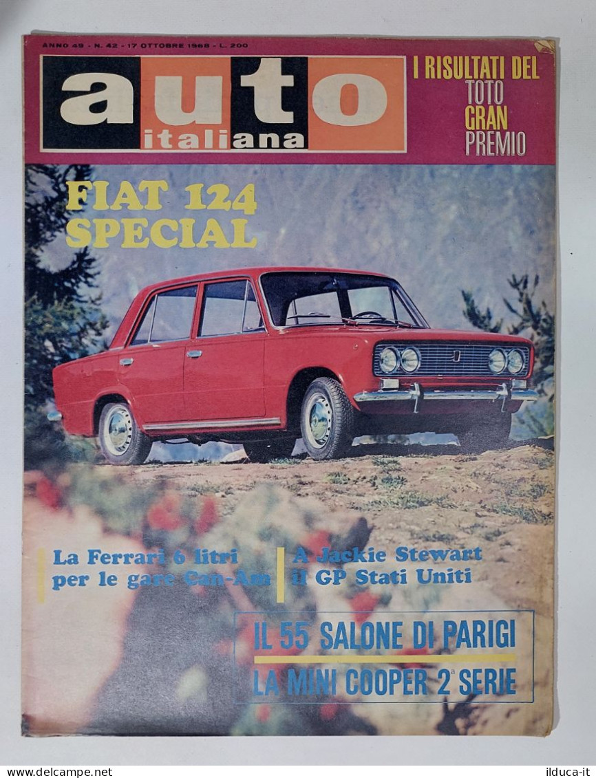 50483 Auto Italiana A. 50 Nr 42 1969 - FIAT 124 Special - Mini Cooper 2° Serie - Moteurs