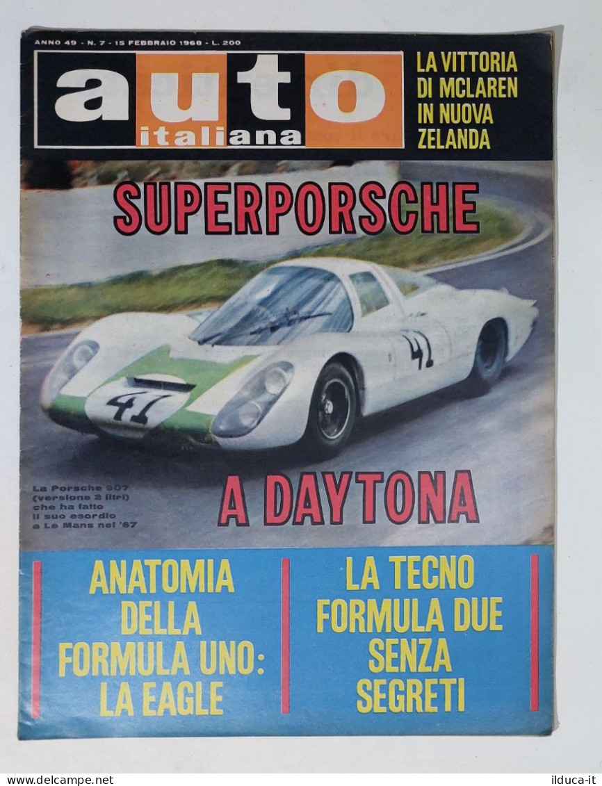 50489 Auto Italiana A. 49 Nr 7 1968 - Super Porsche 907 A Daytona - McLaren - Motores