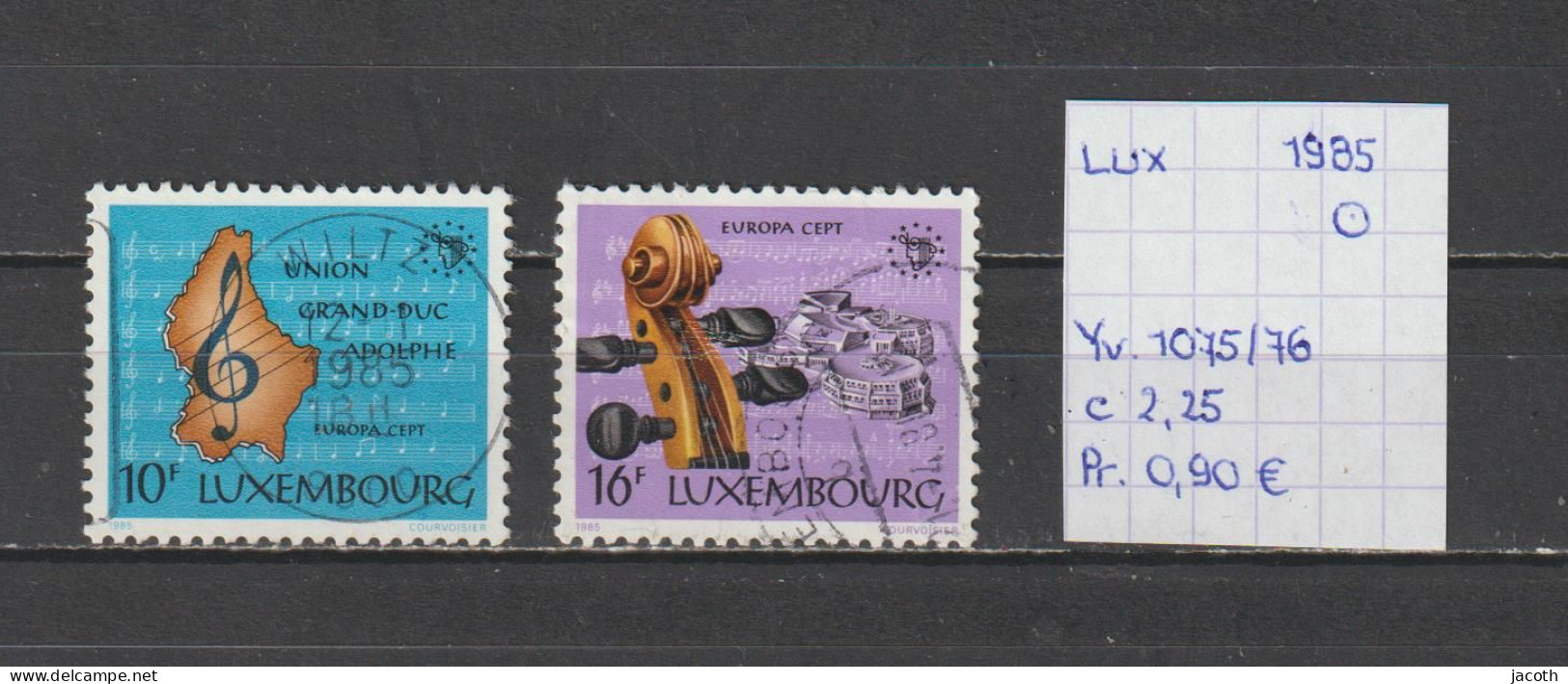 (TJ) Luxembourg 1985 - YT 1075/76 (gest./obl./used) - Gebraucht