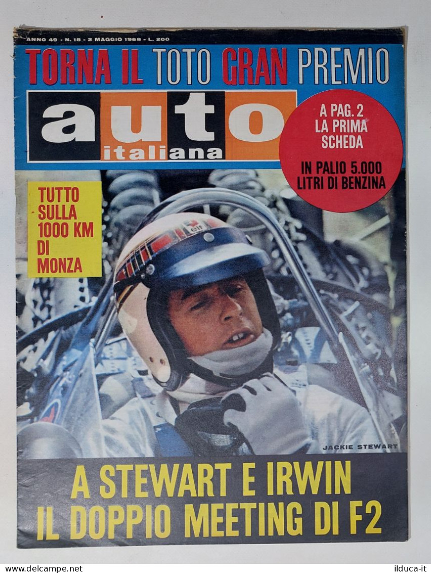 50523 Auto Italiana A. 49 Nr 18 1968 - 1000 Km Di Monza - Jackie Stewart - F2 - Motores