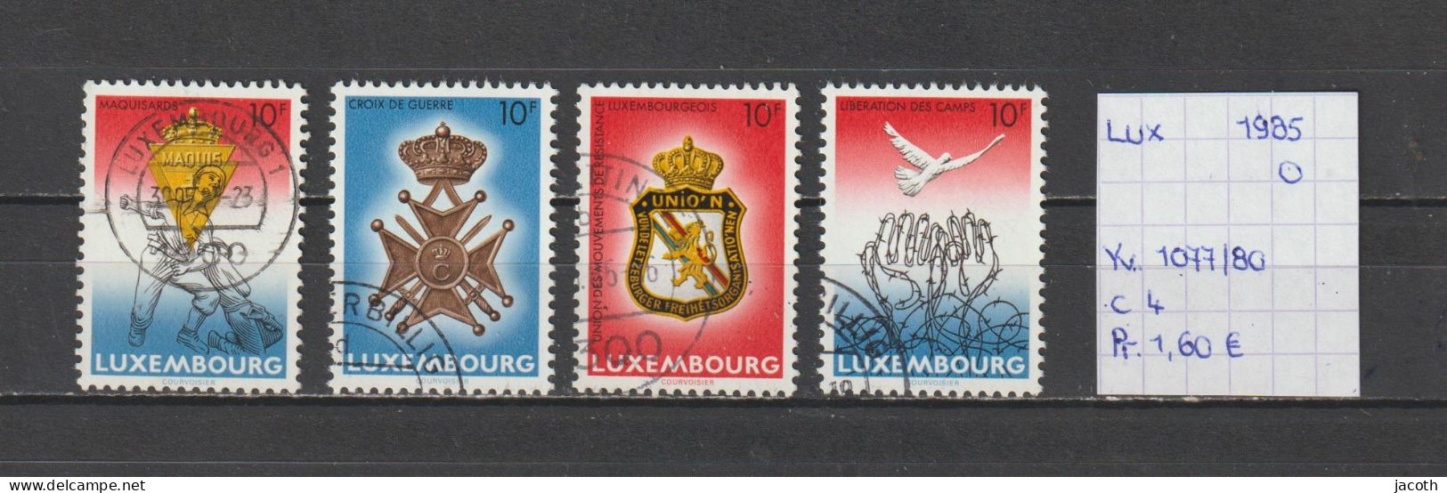 (TJ) Luxembourg 1985 - YT 1077/80 (gest./obl./used) - Used Stamps