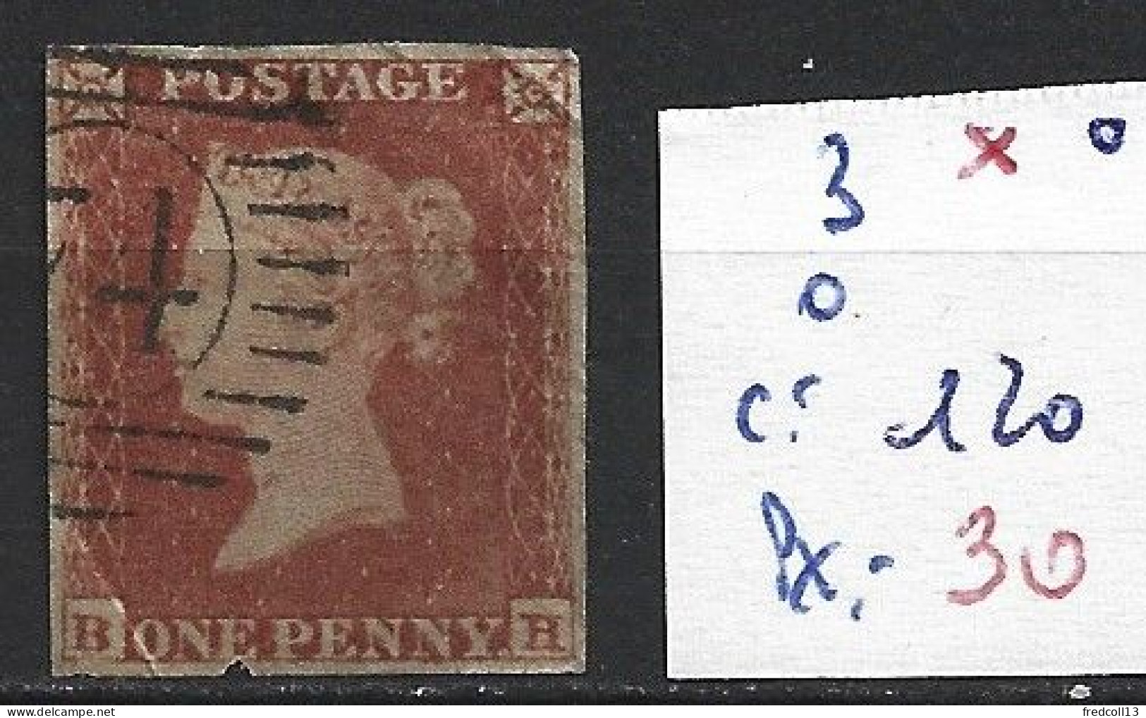 GRANDE-BRETAGNE 3 Oblitéré Côte 120 € - Used Stamps