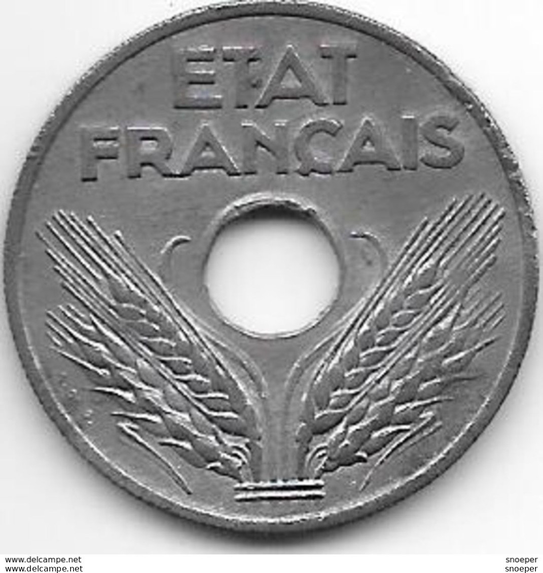 France 20 Centimes  1942  Km  900.1   Xf+  !!! - 20 Centimes