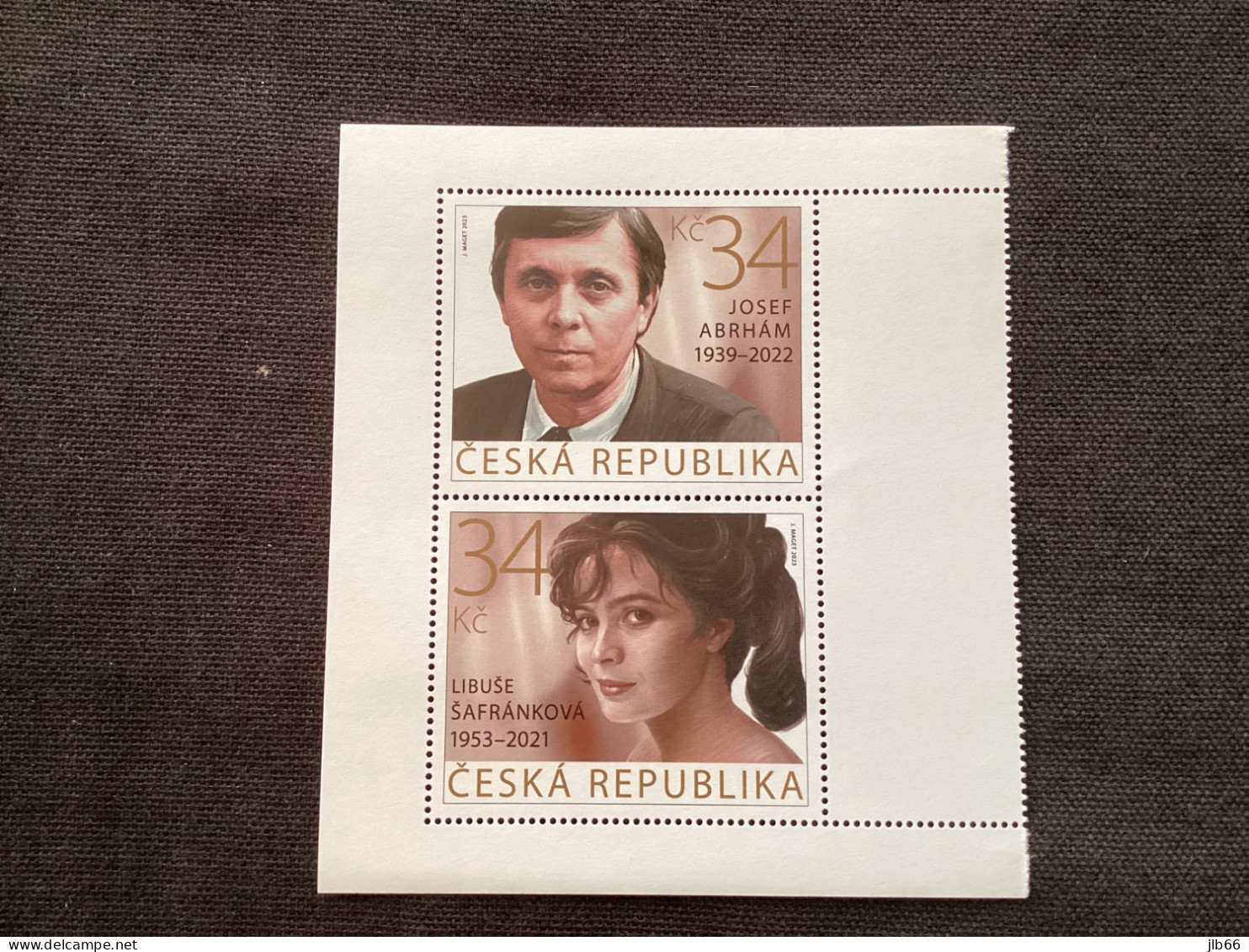 Yvert 1051/1052 Pofis 1217/1218 ** CZ 2023 Acteurs Tchèques Josef Abraham Et Libuse Safrenkova - Unused Stamps