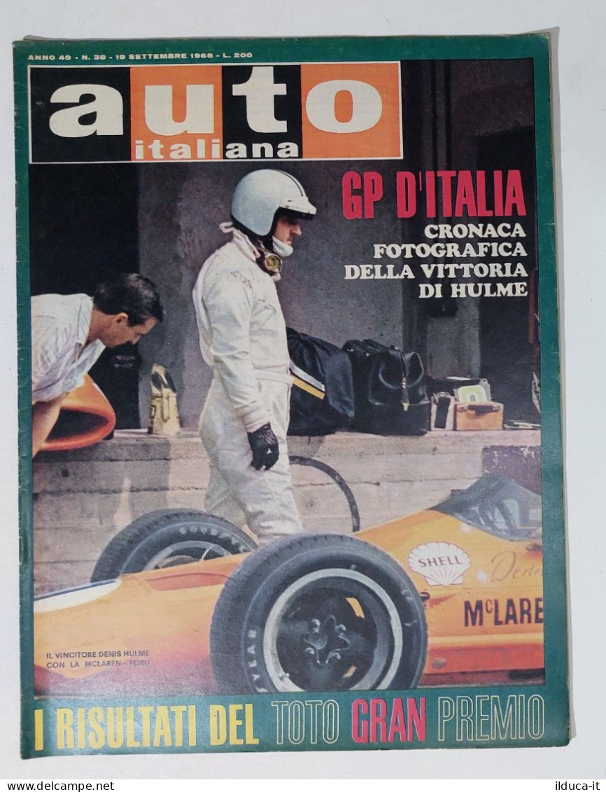 50543 Auto Italiana A. 49 Nr 38 1968 - GP D'Italia - McLaren-Ford - Engines