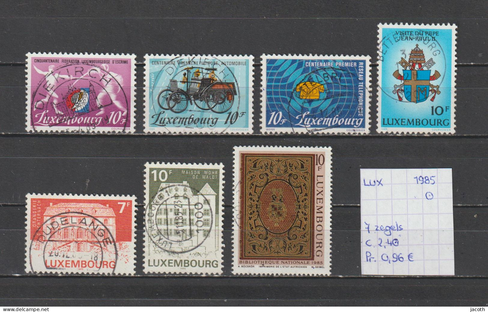 (TJ) Luxembourg 1985 - 7 Zegels (gest./obl./used) - Usados