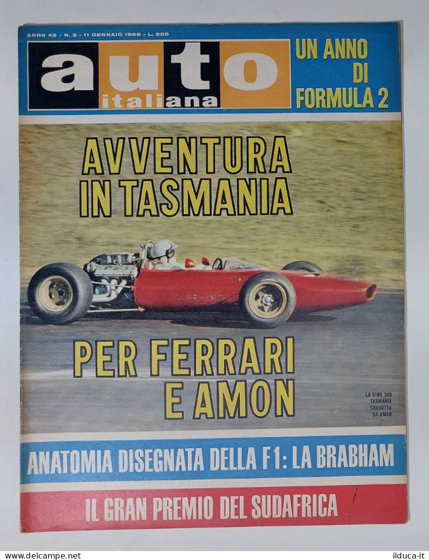 50548 Auto Italiana A. 49 Nr 2 1968 - Ferrari- Formula 2 - Brabham - Gino 246 - Moteurs