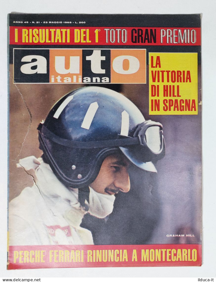 50550 Auto Italiana A. 49 Nr 21 1968 - Graham Hill - Ferrari A Montecarlo - Engines