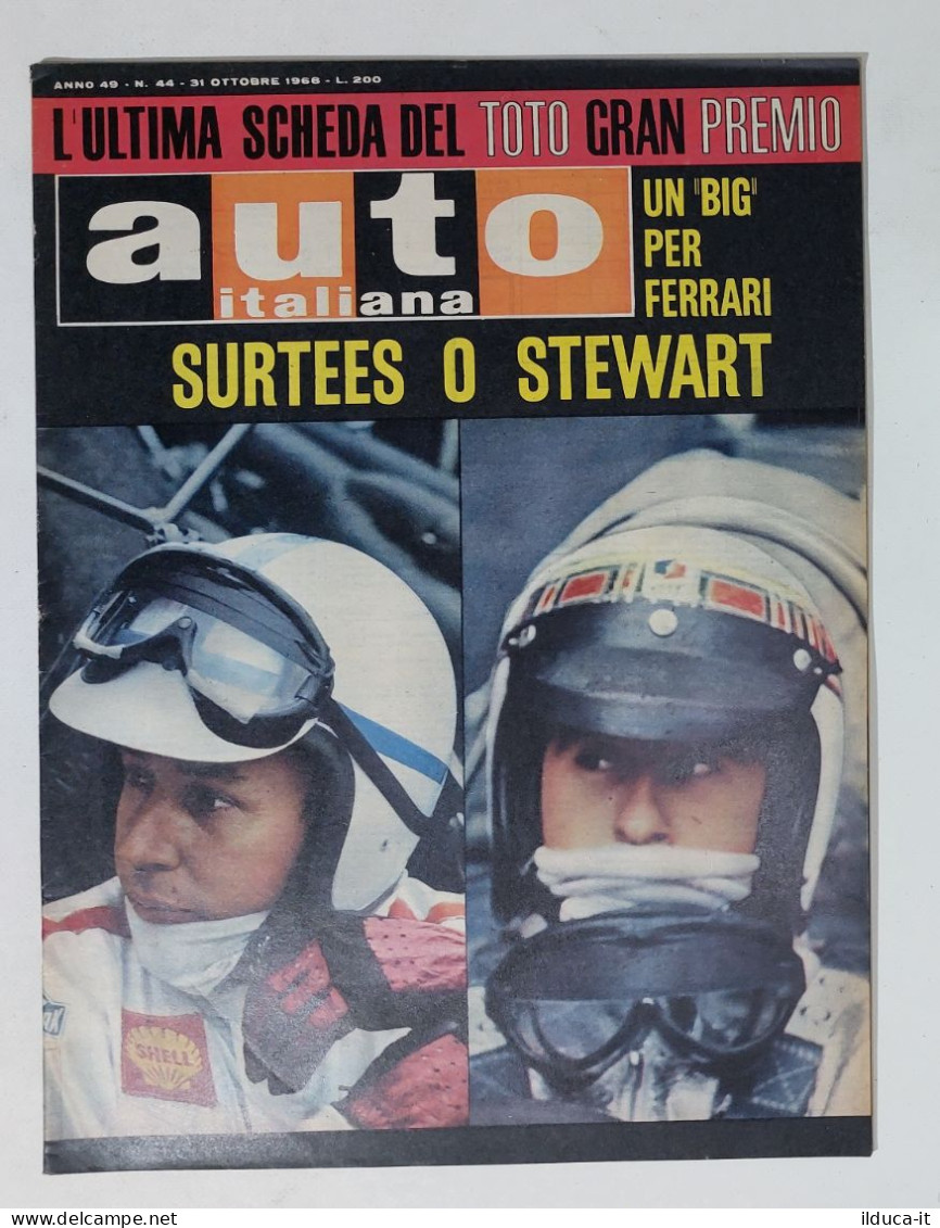 50551 Auto Italiana A. 49 Nr 44 1968 - Ferrari - Surtees Stewart - Motores