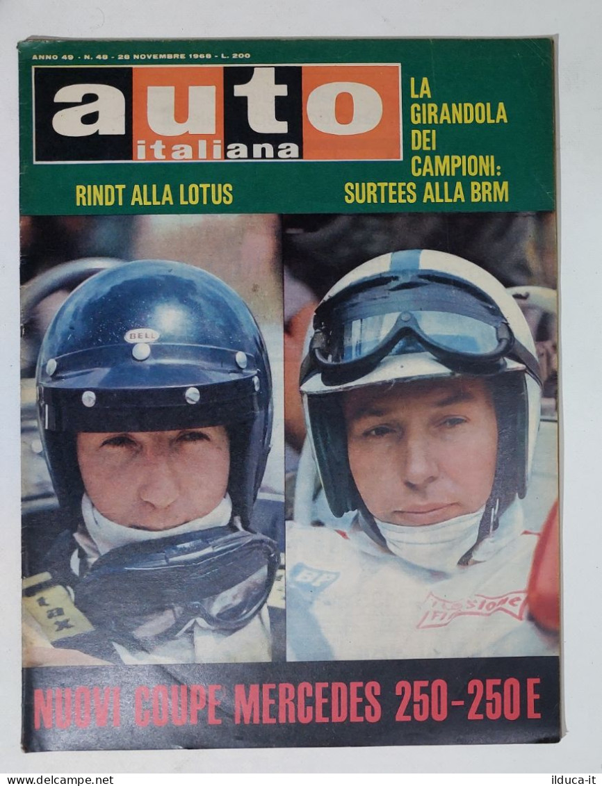 50555 Auto Italiana A. 49 Nr 48 1968 - Rindt Alla Lotus - Surtees Alla BRM - Moteurs