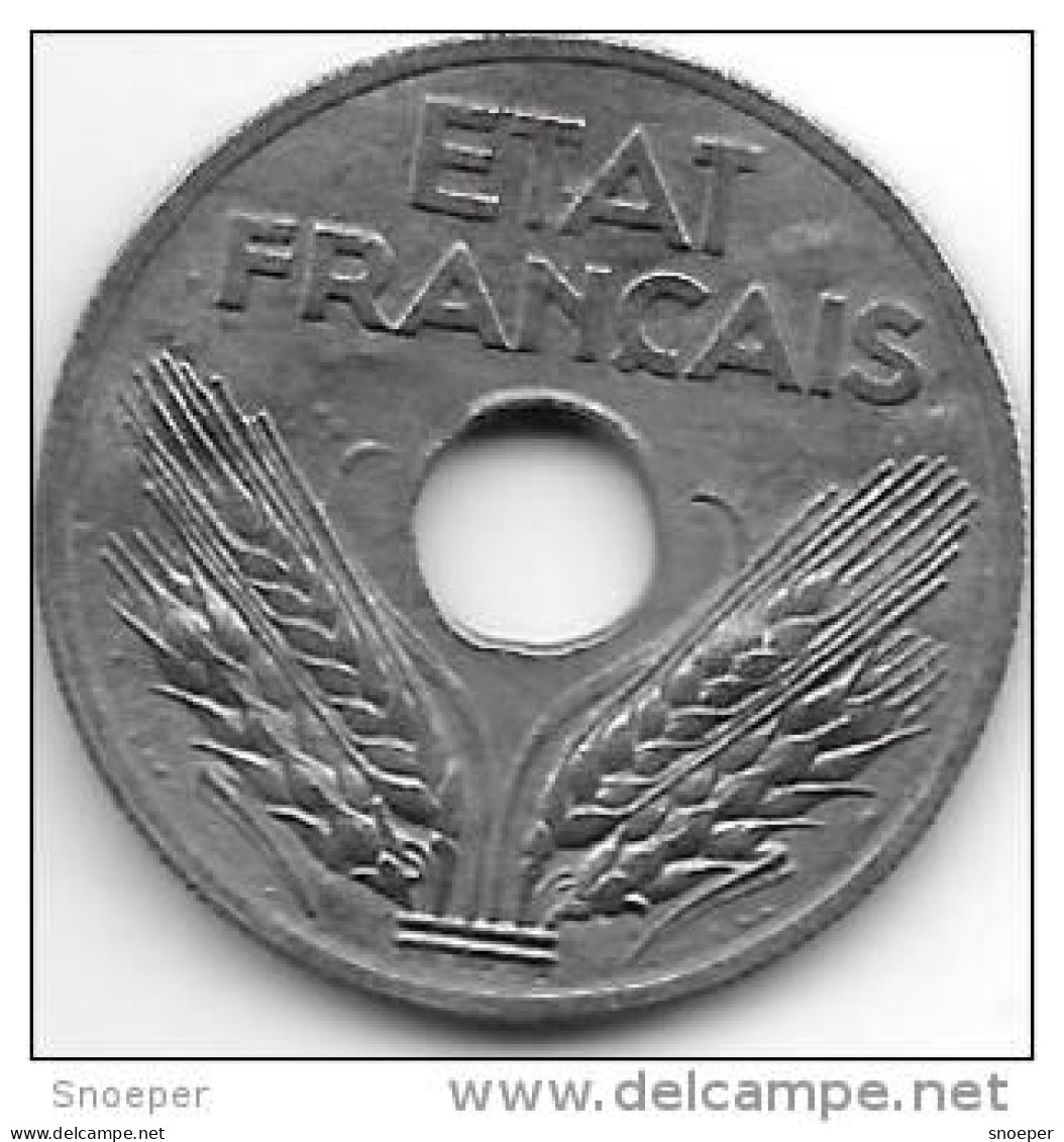 France 20 Centimes  1943  Km  900.1   Unc  !!! - 20 Centimes