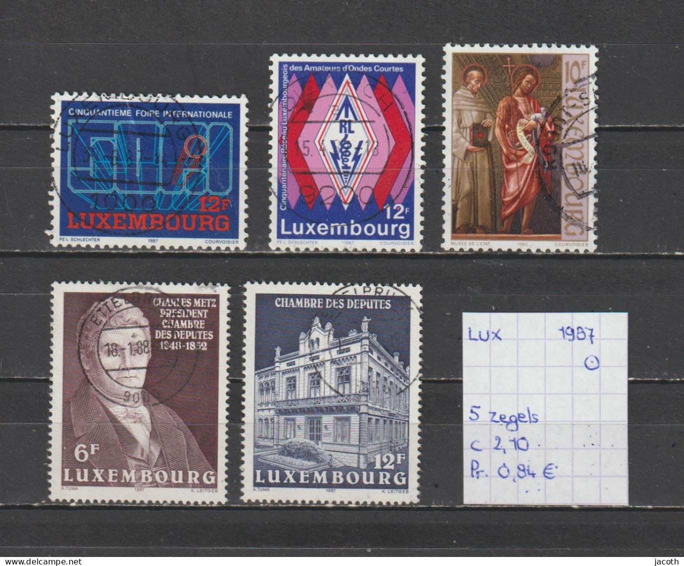 (TJ) Luxembourg 1987 - 5 Zegels (gest./obl./used) - Used Stamps