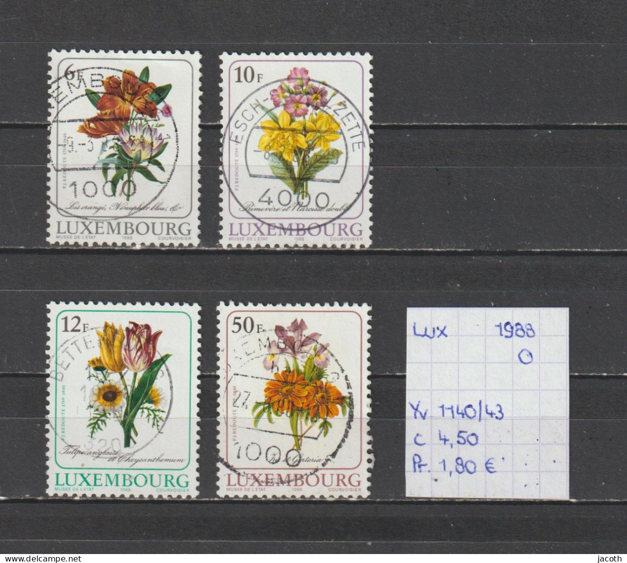 (TJ) Luxembourg 1988 - YT 1140/43 (gest./obl./used) - Gebraucht