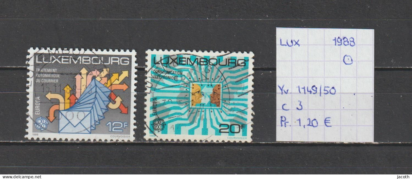 (TJ) Luxembourg 1988 - YT 1149/50 (gest./obl./used) - Usados