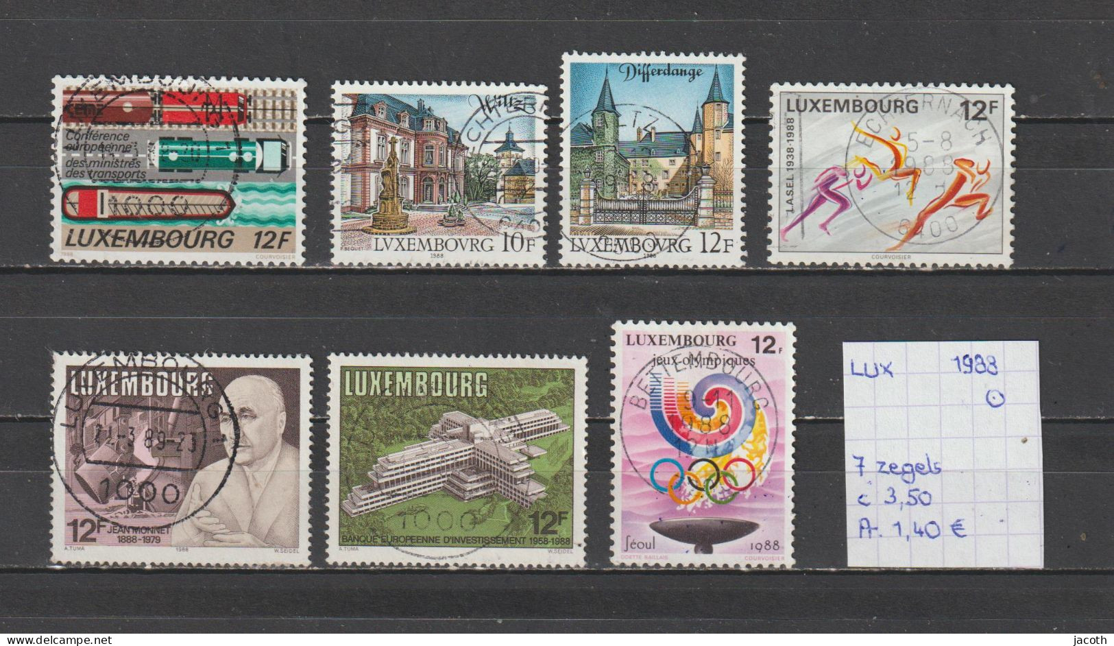 (TJ) Luxembourg 1988 - 7 Zegels (gest./obl./used) - Used Stamps