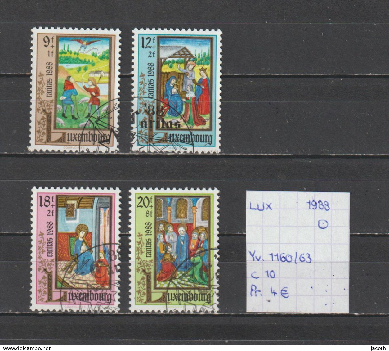 (TJ) Luxembourg 1988 - YT 1160/63 (gest./obl./used) - Usati