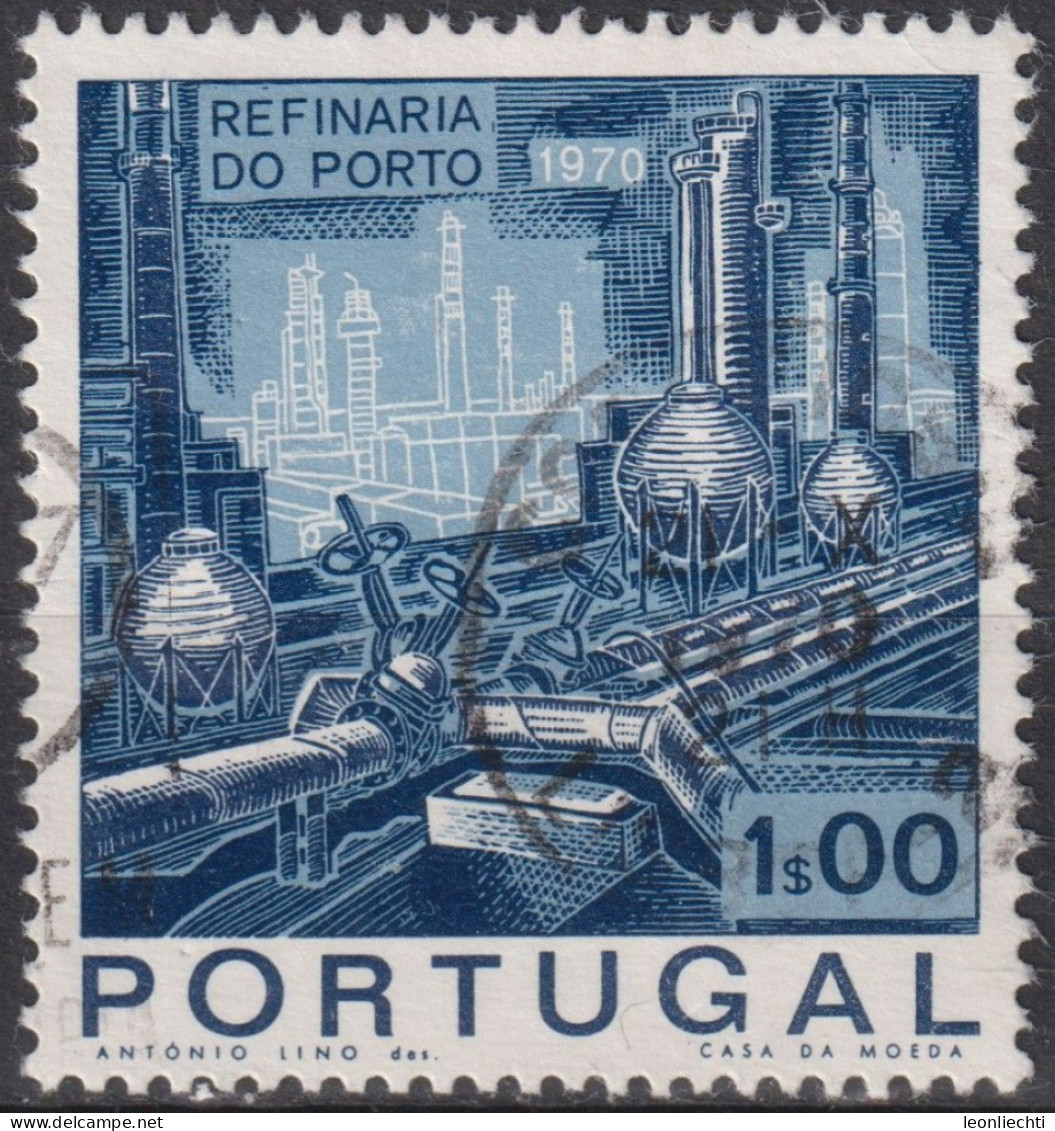1970 Portugal ° Mi:PT 1095, Sn:PT 1063, Yt:PT 1076, Oil Refinery In Porto - Oblitérés