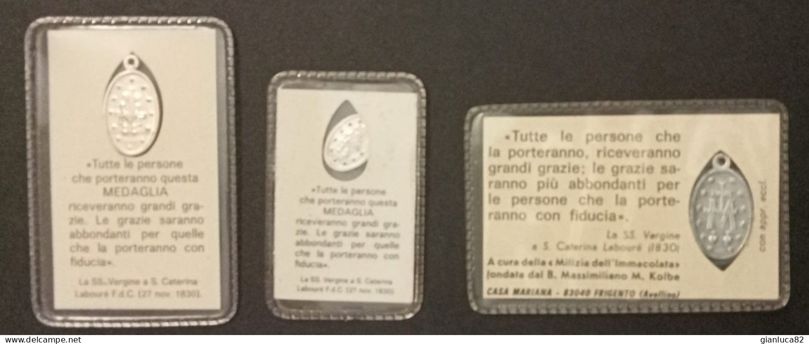 Lotto N.3 Medaglie Miracolose Vergine Maria (345-347)  Come Foto In Bustine Plastificate Spedizione Corriere Tracciabile - Religion & Esotérisme