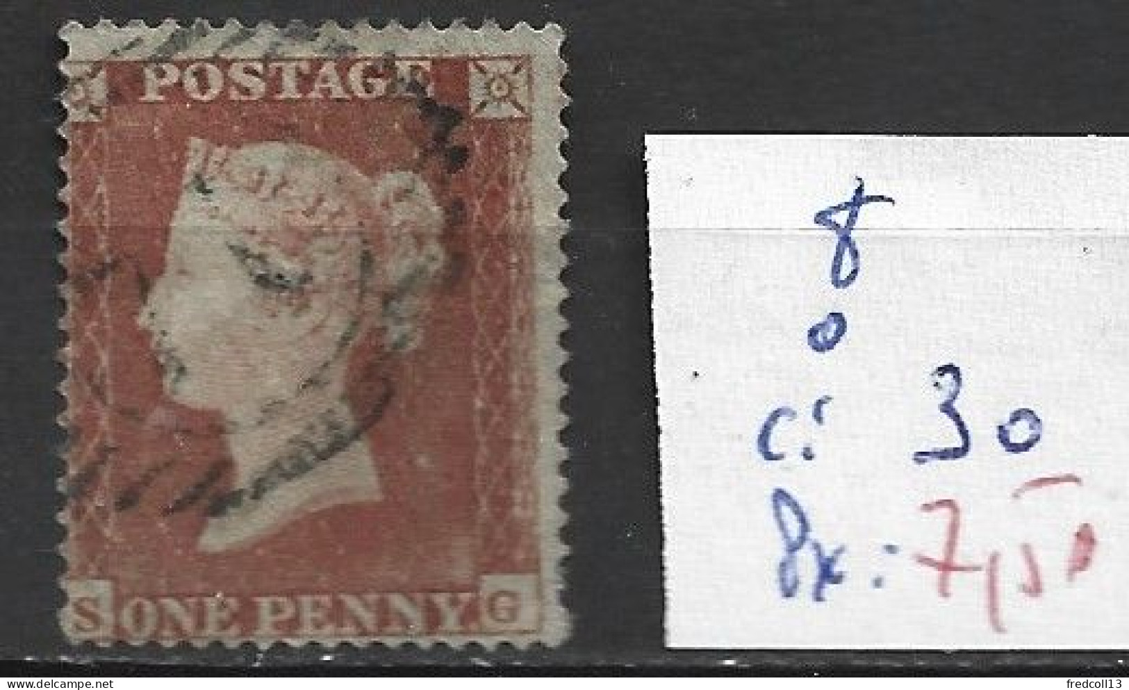 GRANDE-BRETAGNE 8 Oblitéré Côte 30 € - Used Stamps