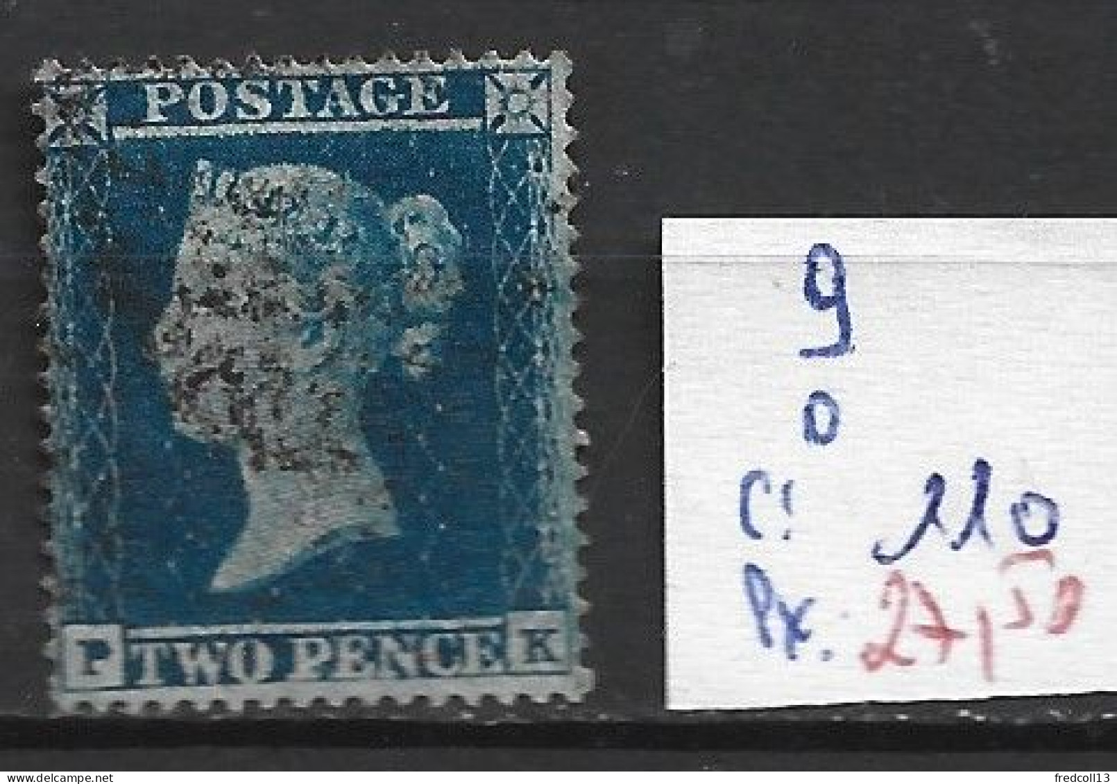 GRANDE-BRETAGNE 9 Oblitéré Côte 110 € - Used Stamps