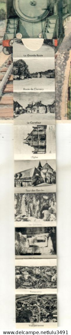 CPA (89) COURSON-les-CARRIERES - Carte à Système Avec Fenêtre Et Dépliant Accordéon Complet Des 10 Images - 1950 - Courson-les-Carrières