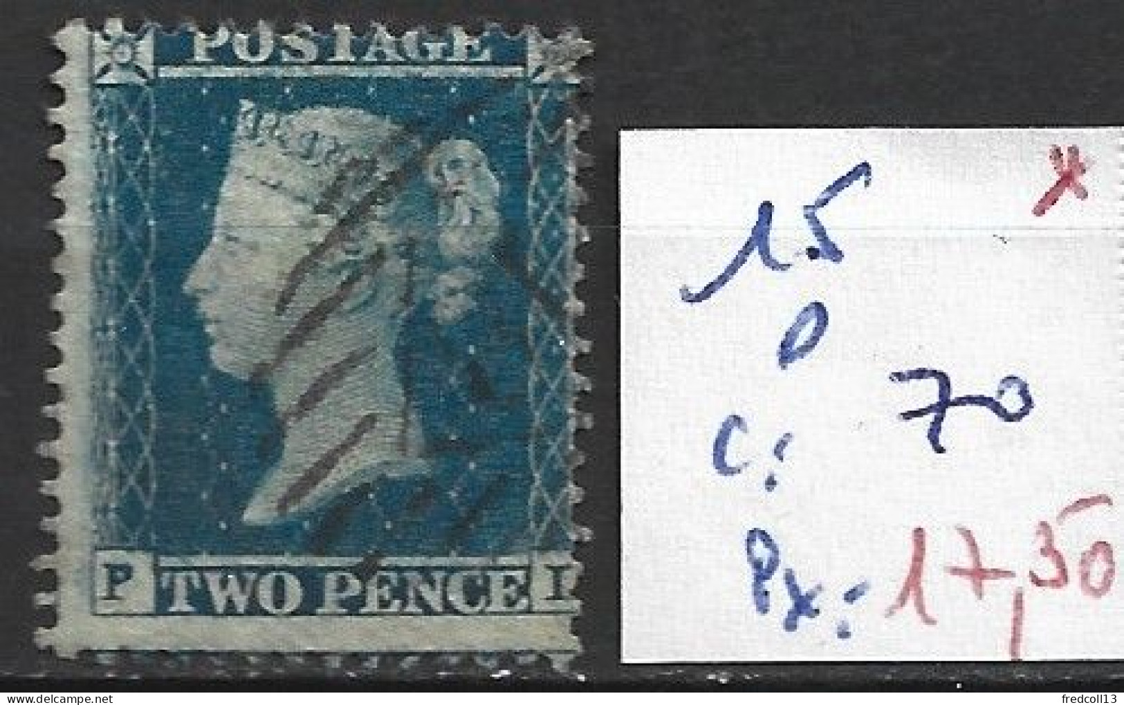 GRANDE-BRETAGNE 15 Oblitéré Côte 70 € - Used Stamps