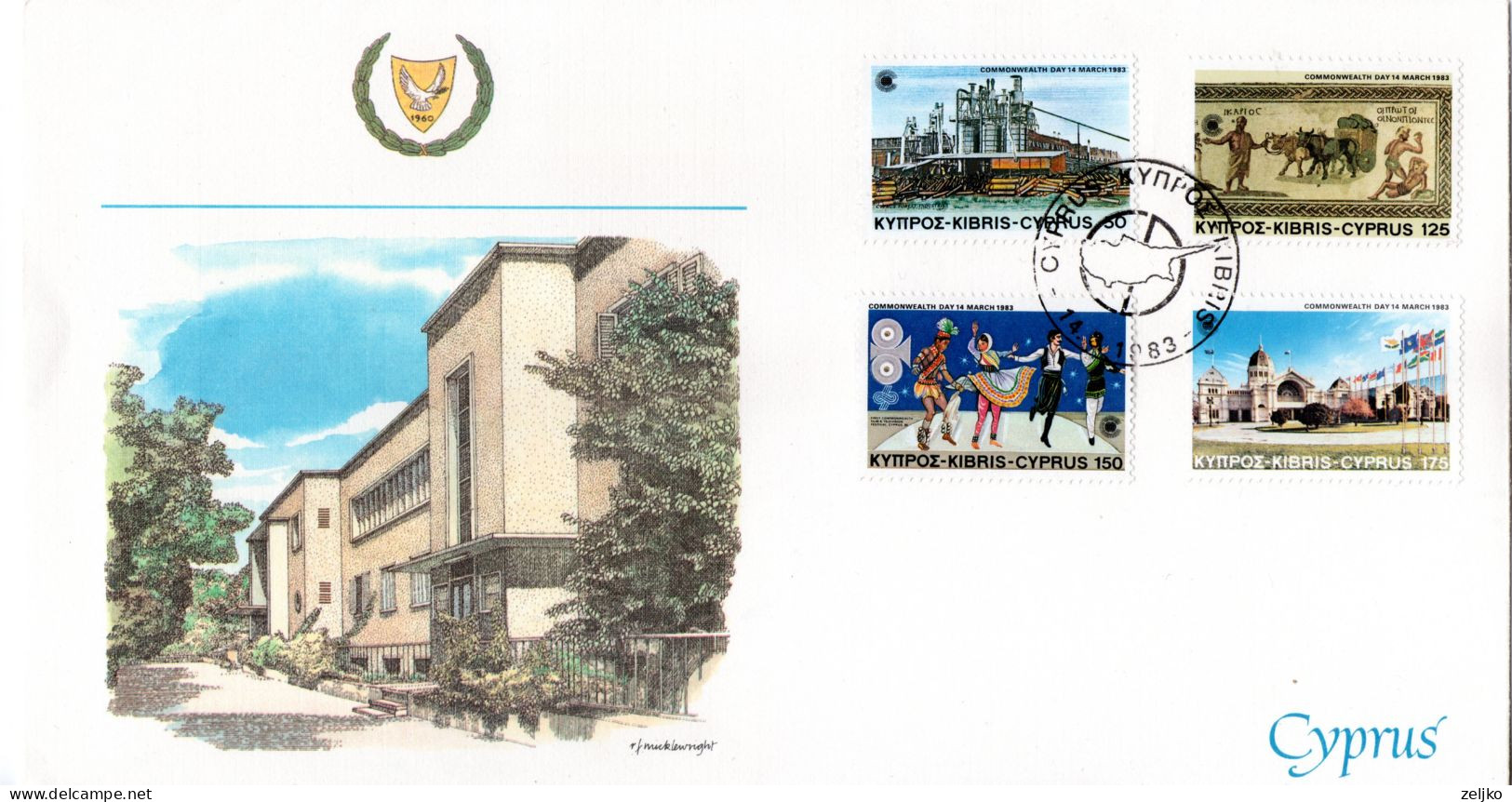 Cyprus 1983, FDC, Commonwealth Day - Covers & Documents