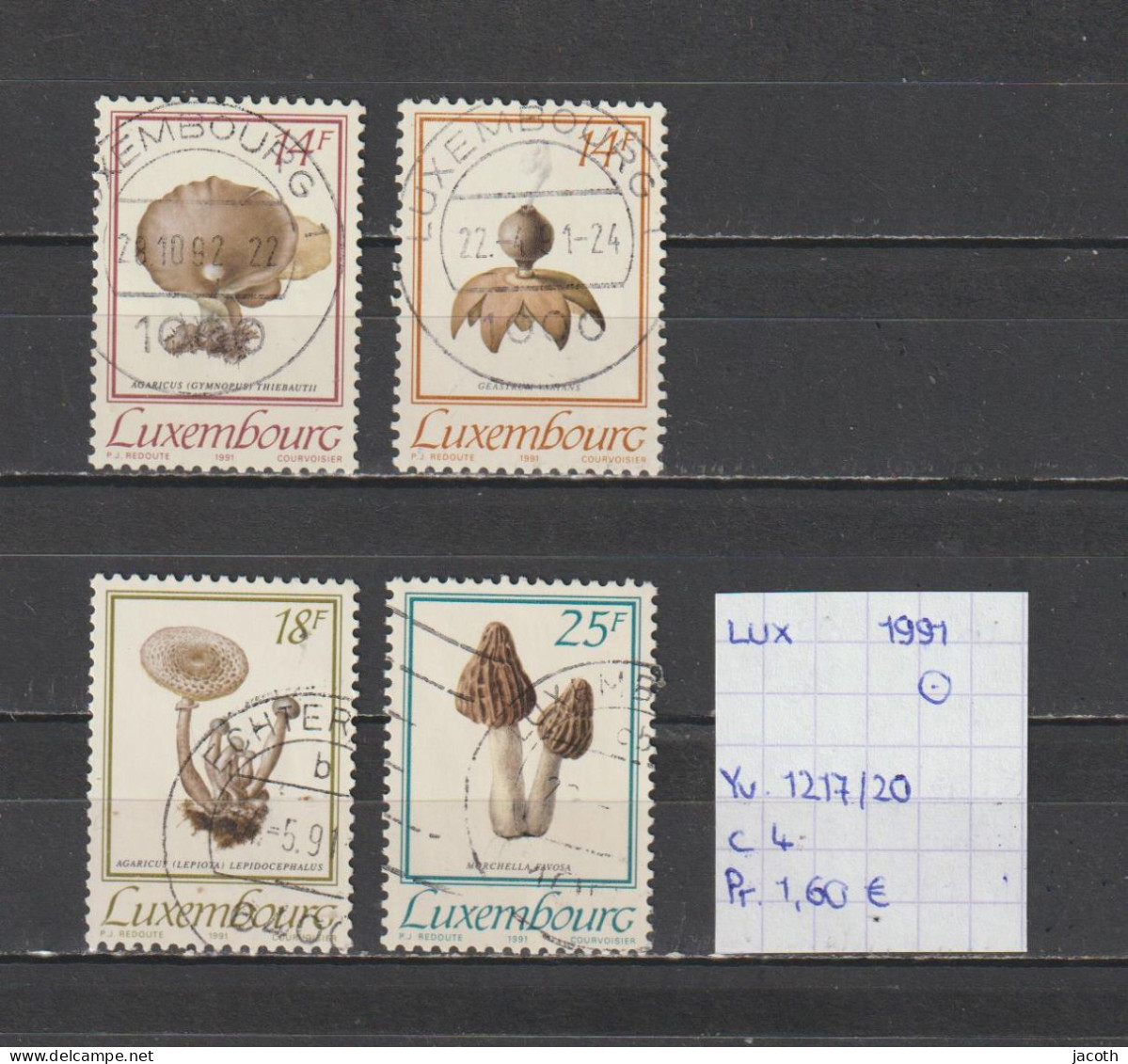 (TJ) Luxembourg 1991 - YT 1217/20 (gest./obl./used) - Used Stamps