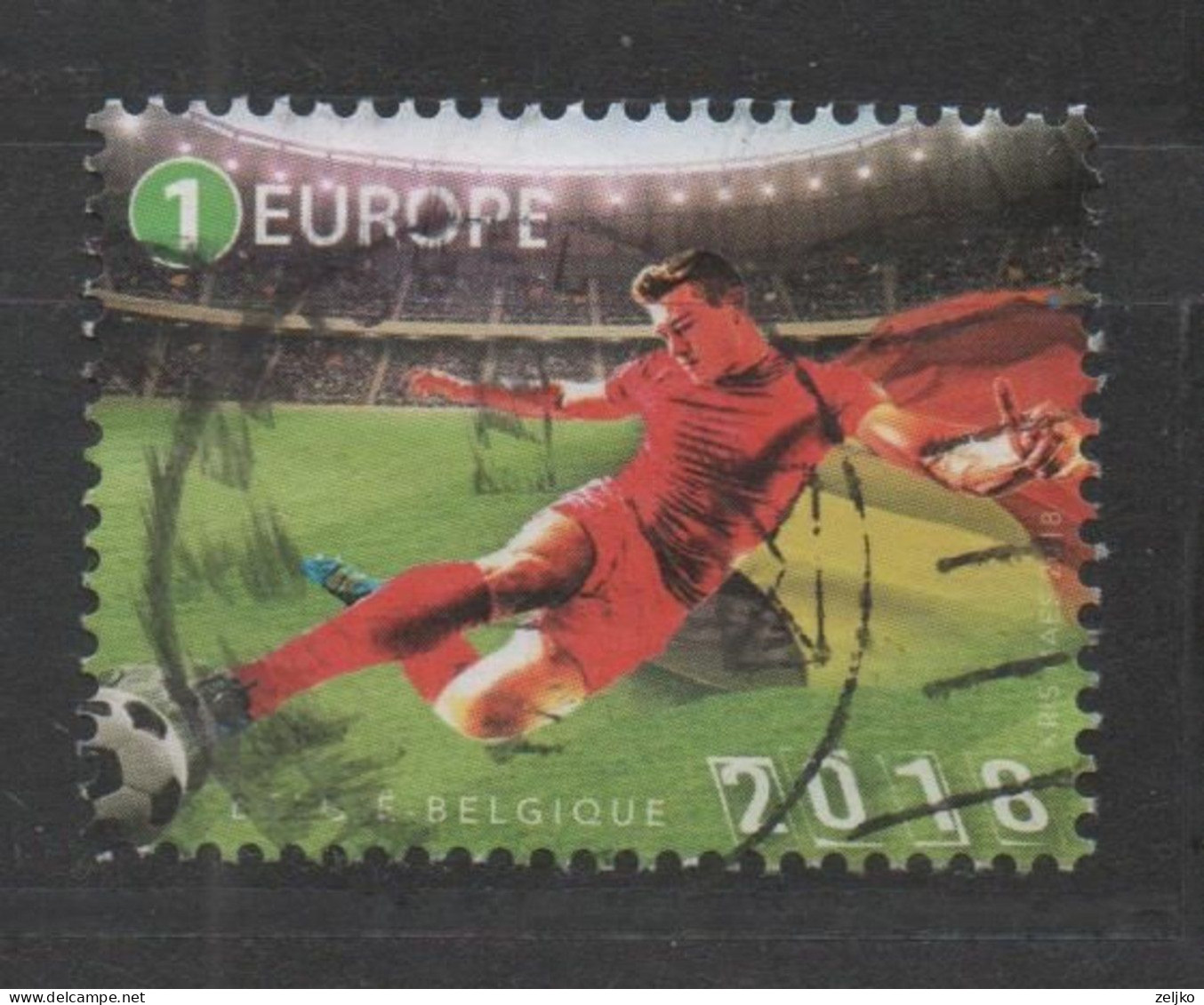 Belgium, Used, 2018, Michel 4825, Football, Sport - Usados