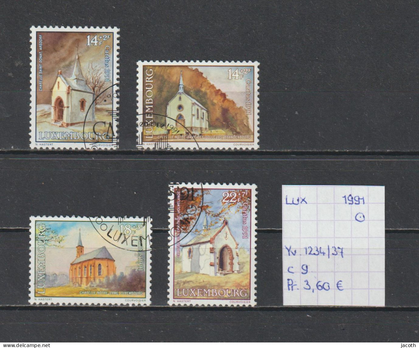 (TJ) Luxembourg 1991 - YT 1234/37 (gest./obl./used) - Used Stamps