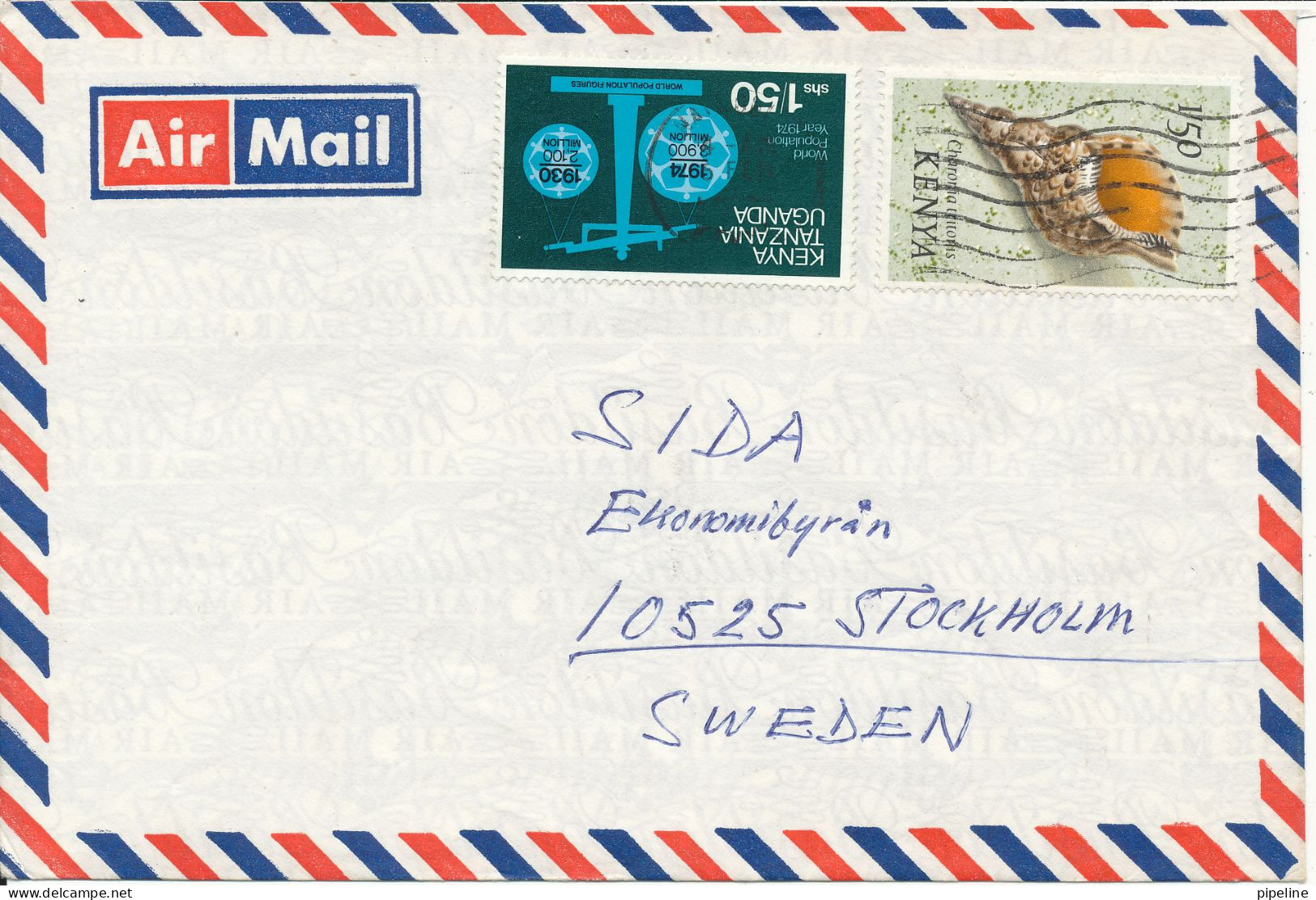 Kenya Air Mail Cover Sent To Sweden 1974 ?? - Kenya (1963-...)