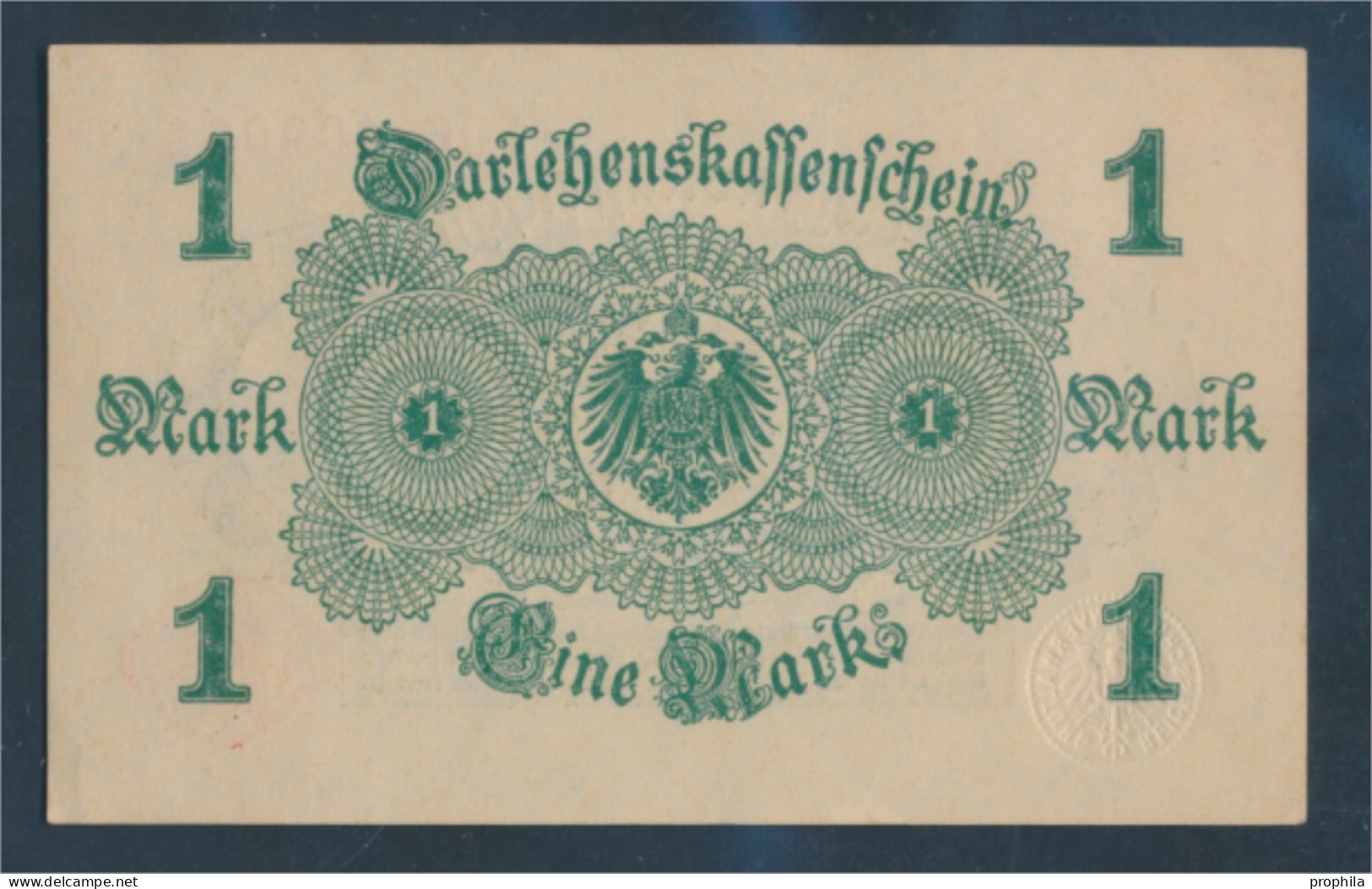 Deutsches Reich Rosenbg: 51a, Ohne Unterdruck Hellgrün Bankfrisch 1914 1 Mark (10298901 - Altri & Non Classificati