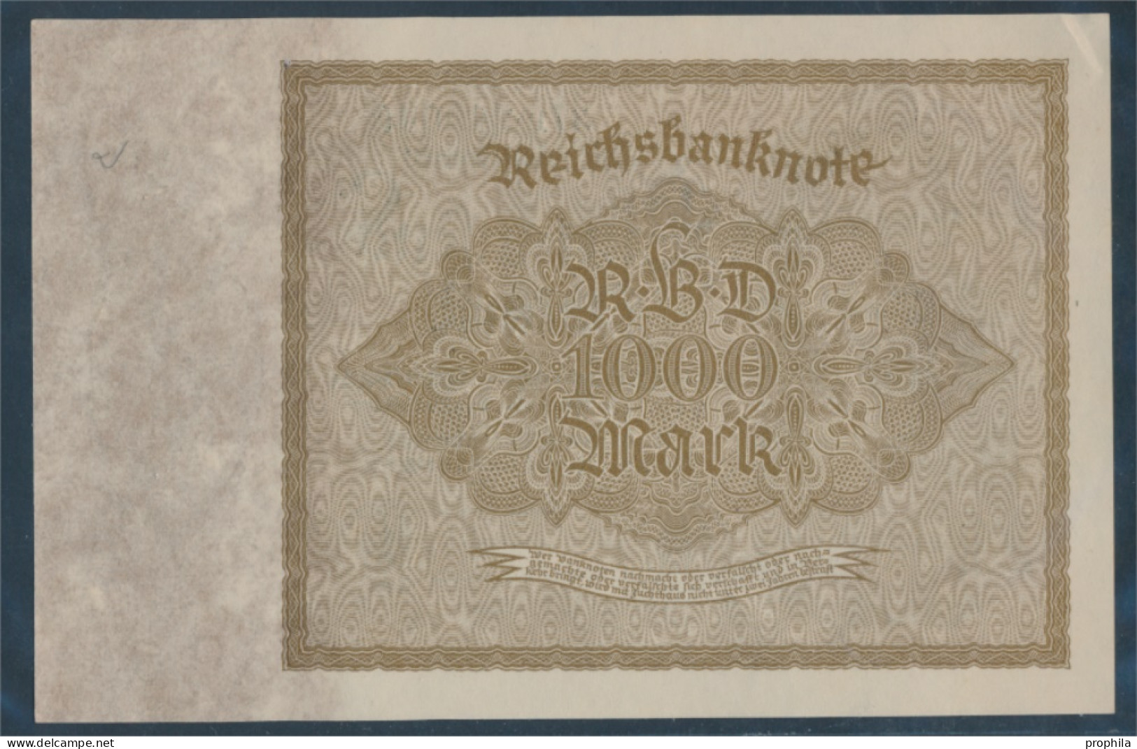 Deutsches Reich Rosenbg: 81b, Firmendruck B Gebraucht (III) 1922 1000 Mark (10298873 - Sonstige & Ohne Zuordnung