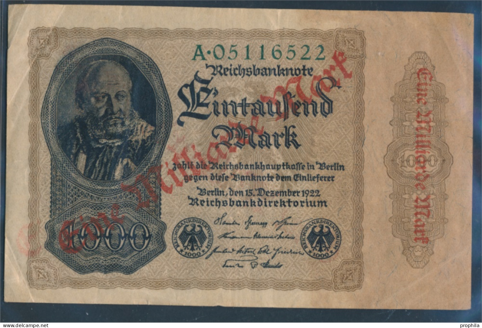 Deutsches Reich Rosenbg: 110a, Reichsdruck Gebraucht (III) 1923 1 Mrd. Auf 1000 Mark (10298874 - 1 Miljard Mark