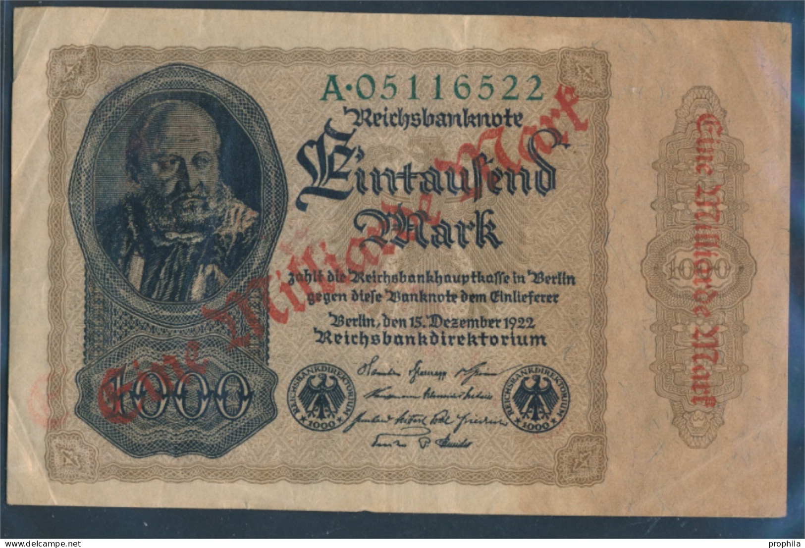 Deutsches Reich Rosenbg: 110a, Reichsdruck Gebraucht (III) 1923 1 Mrd. Auf 1000 Mark (10298874 - 1 Mrd. Mark