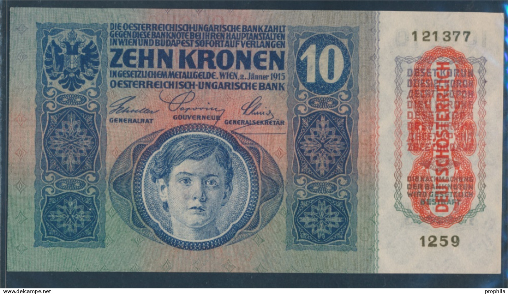 Österreich Kat-Nr.: 171b (51a), Flachdruck Serie Ab 1240 Bankfrisch 1919 10 Kronen (10298906 - Oesterreich