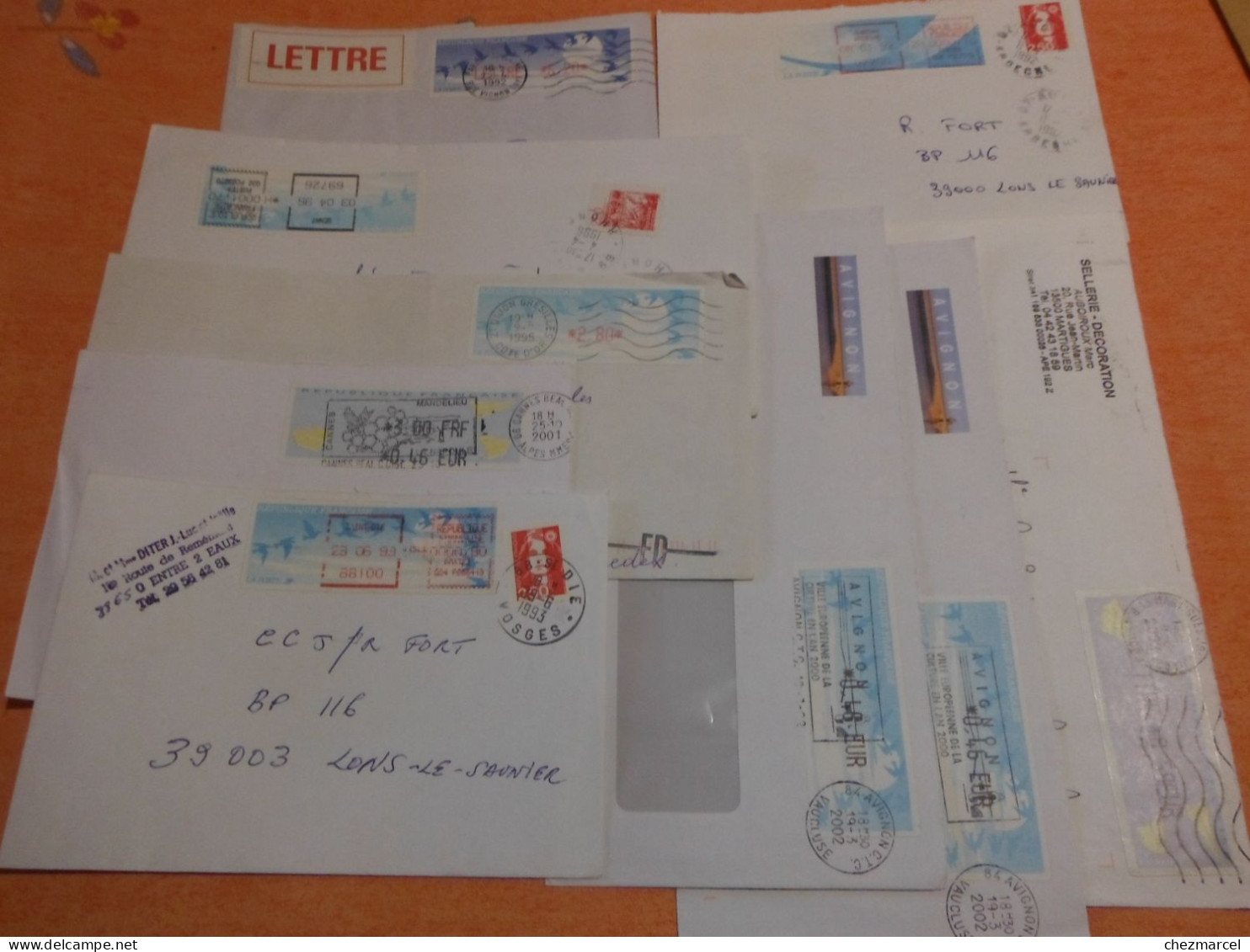 Lot Courrier Affranchissement Vignette Machine + Vignettes Seules - Cartas & Documentos