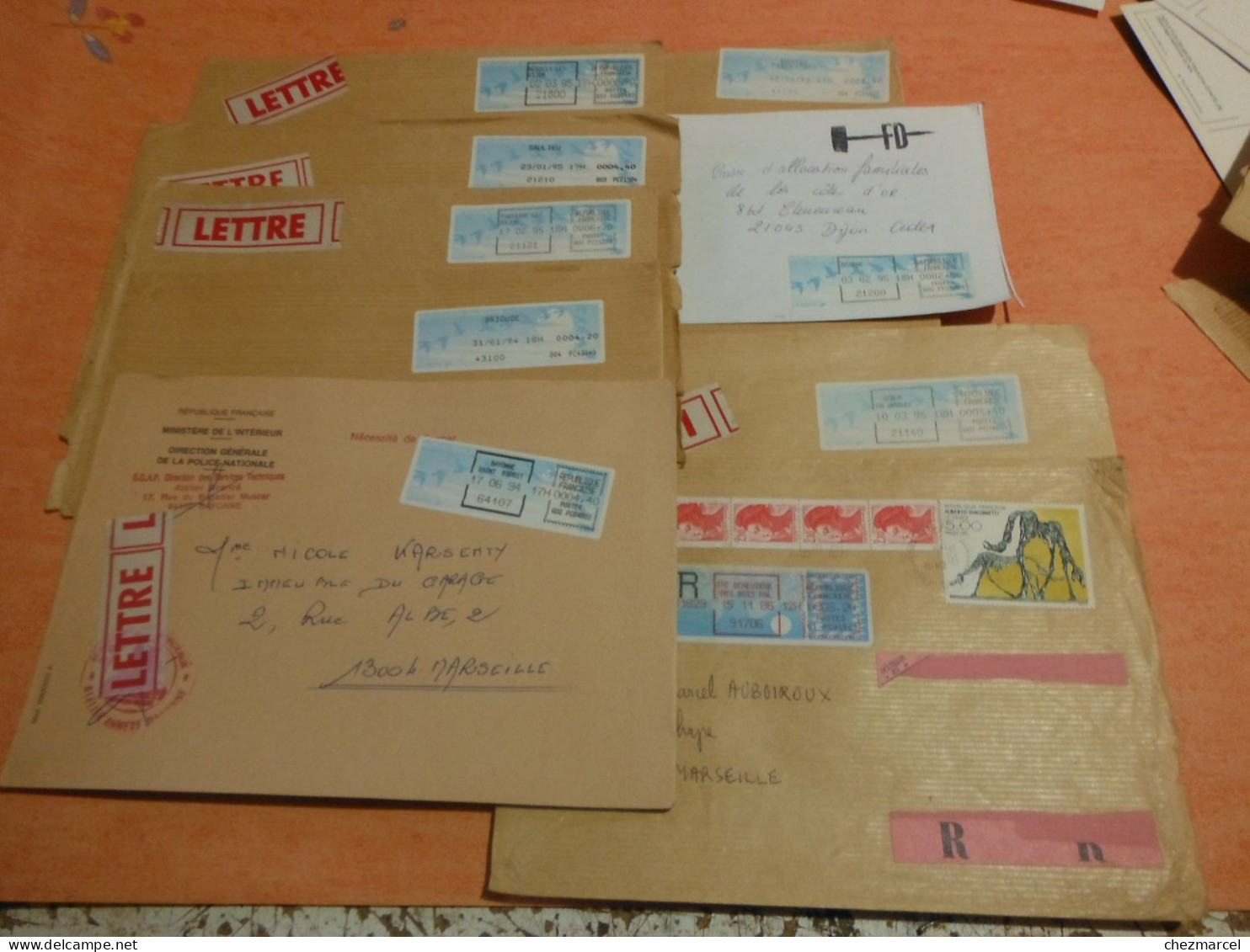 Lot Courrier Affranchissement Vignette Machine + Vignettes Seules - Storia Postale