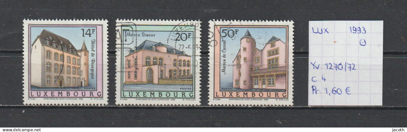 (TJ) Luxembourg 1993 - YT 1270/72 (gest./obl./used) - Oblitérés