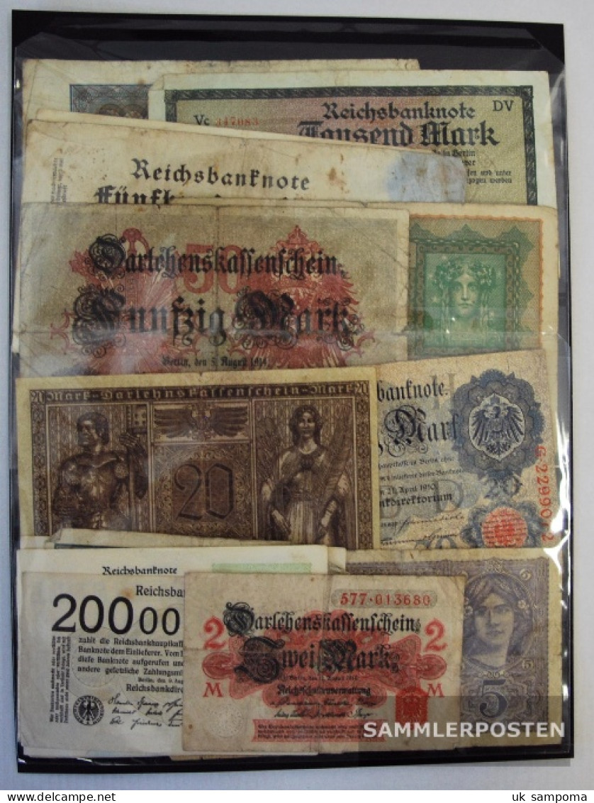 German Empire 15 Different Banknotes - Collections