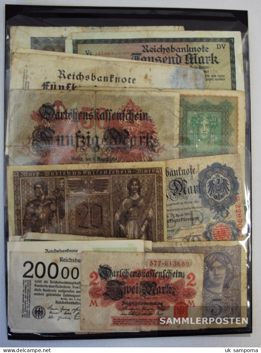 German Empire 15 Different Banknotes - Collezioni