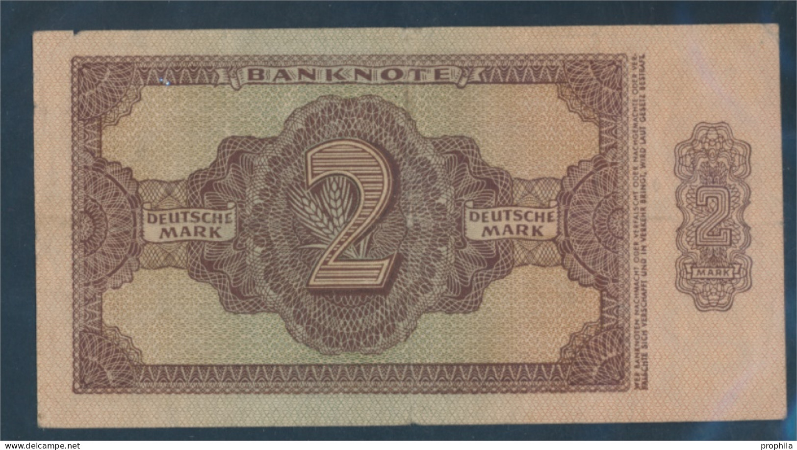 DDR Rosenbg: 341c KN 6stellig, Austauschnote Gebraucht (III) 1948 2 Deutsche Mark (10298890 - 2 Deutsche Mark
