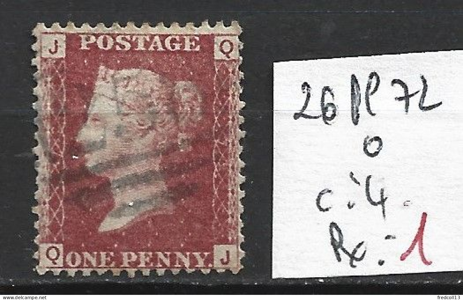 GRANDE-BRETAGNE 26 Planche 72 Oblitéré  Côte 4 € - Used Stamps