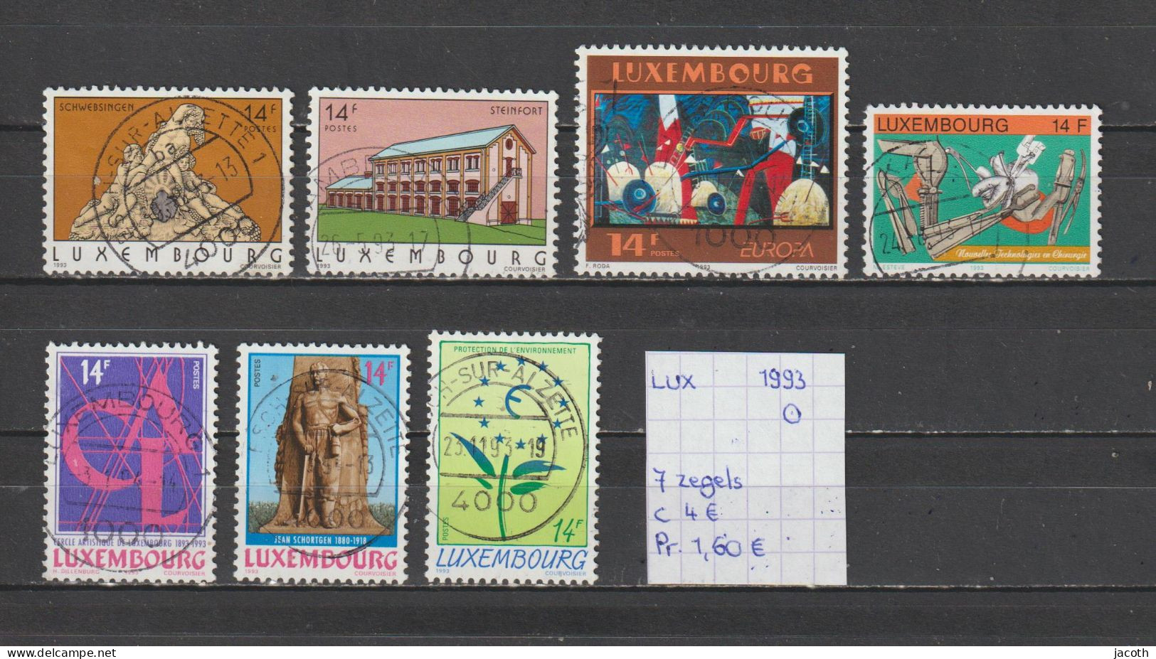 (TJ) Luxembourg 1993 - 7 Zegels (gest./obl./used) - Used Stamps